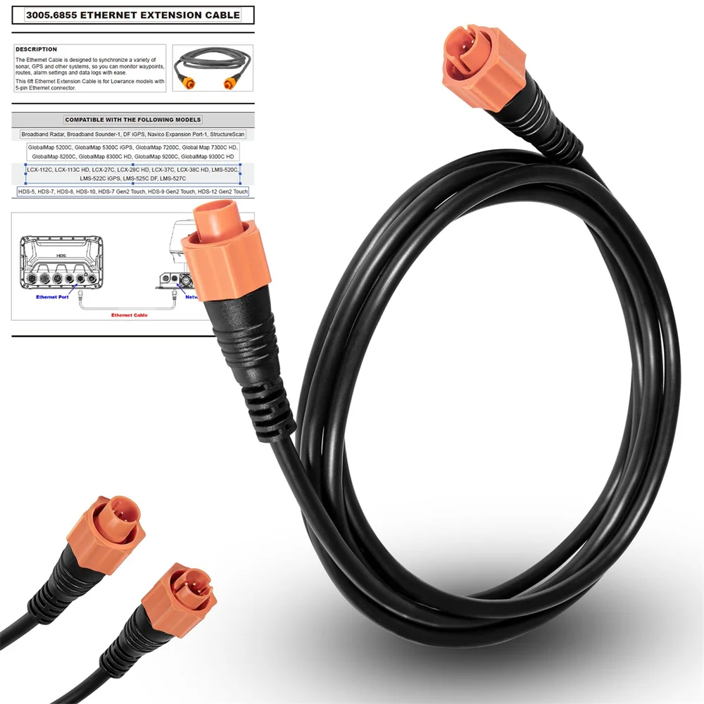 Ersatzteil für Low rance Ethernet Crossover-Kabel gelbes Cat5e-Kabel, 6-Fuß-Hochgeschwindigkeits-Plug & Play-GPS-Navigations system – Detail 7