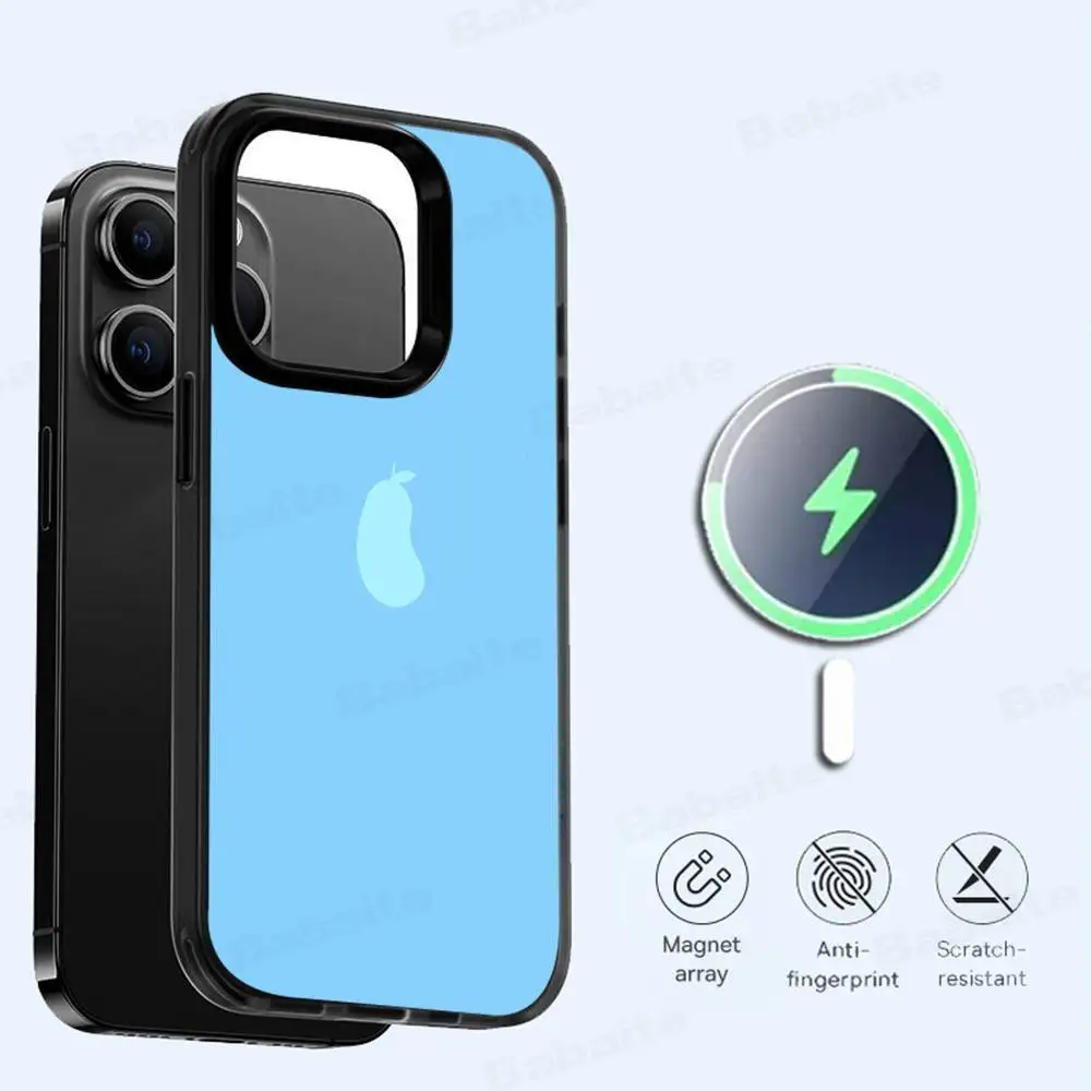 

Чехол Icarly Pear Logo для Magsafe для iPhone 17 16 Pro Max 15 14 Plus 13 12 11 с беспроводной зарядкой
