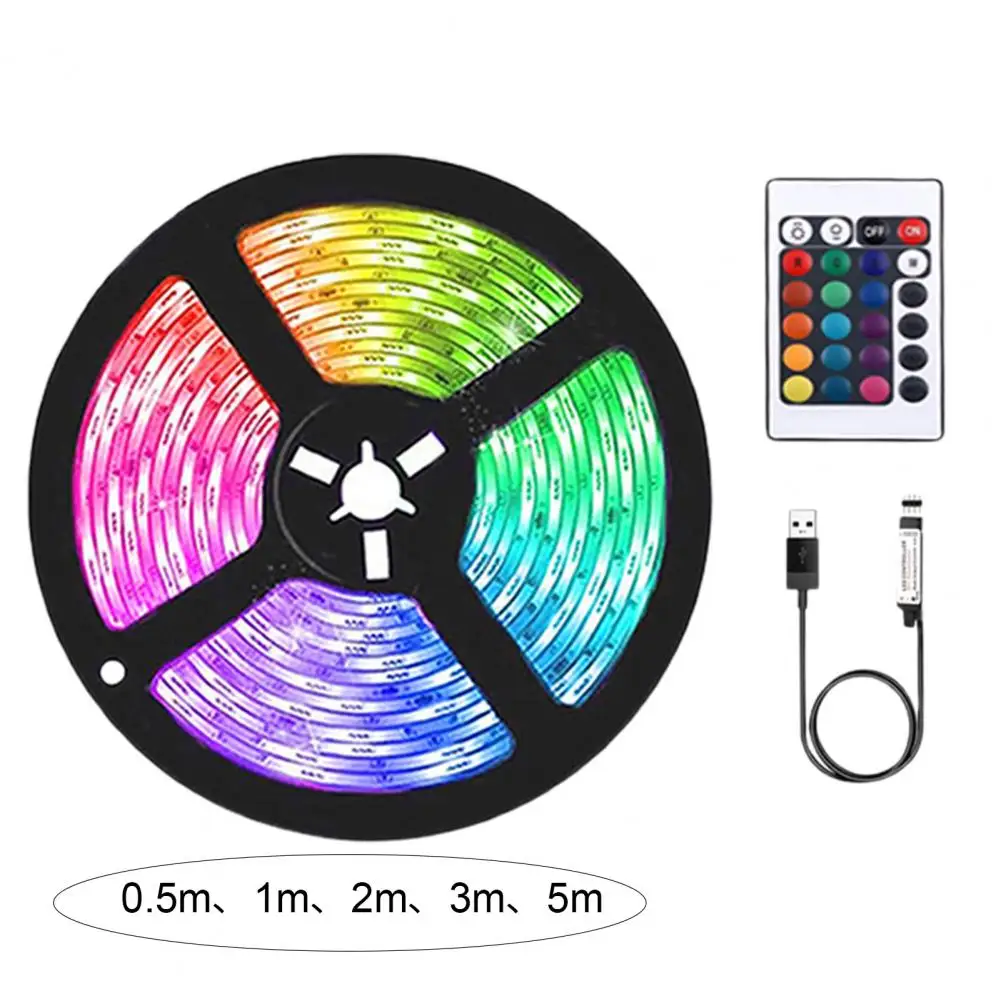 LED RGB Strip Light Vibrant Colors Improve Ambience Tape Light Energy-saving Flexible Ribbon Adapter Strip Lamp For TV Set