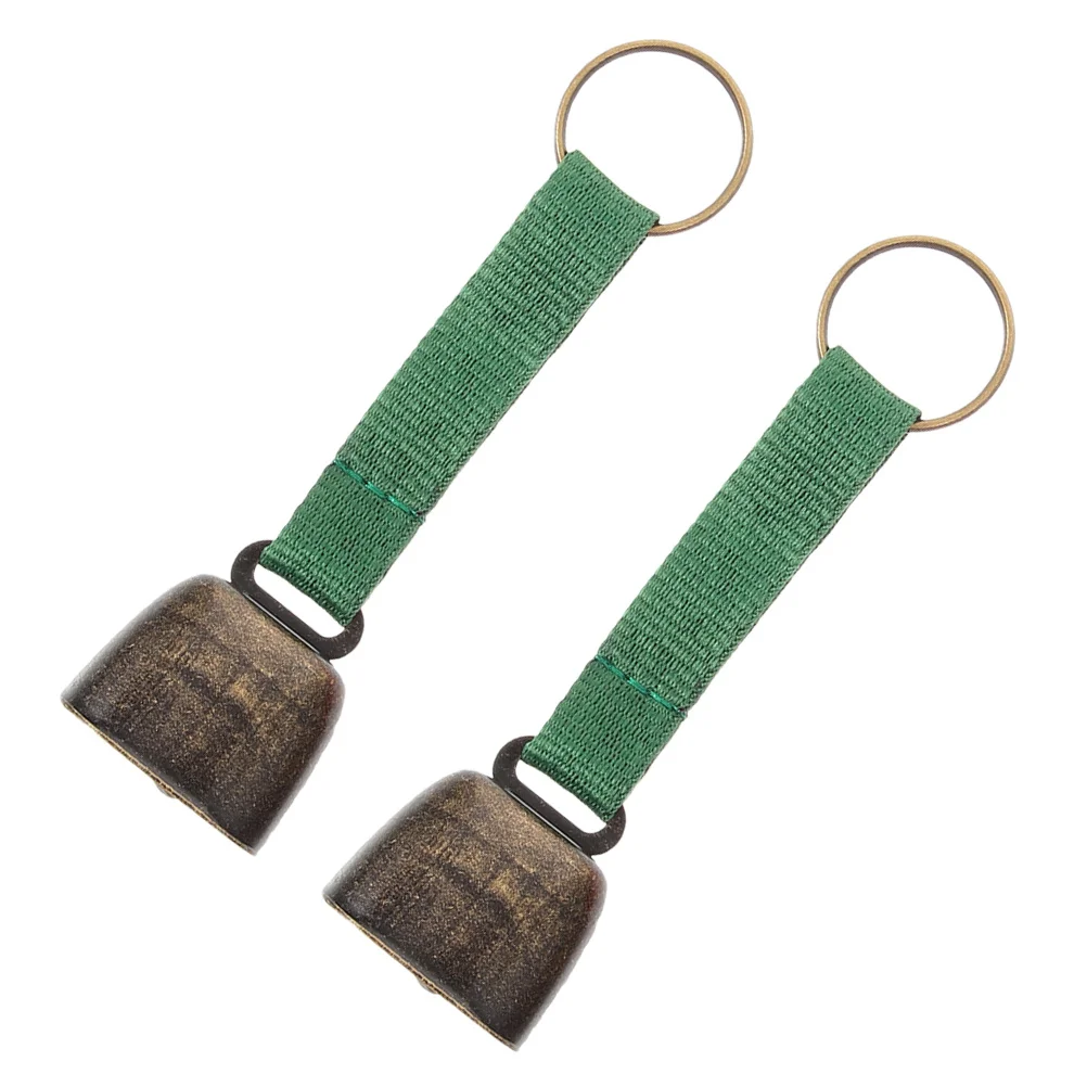 Campana de oso Vintage para senderismo y acampada, campana de advertencia para exteriores con sonido fuerte y claro para mascotas, ganado, diseño silencioso, equipo de viaje, 2 uds.