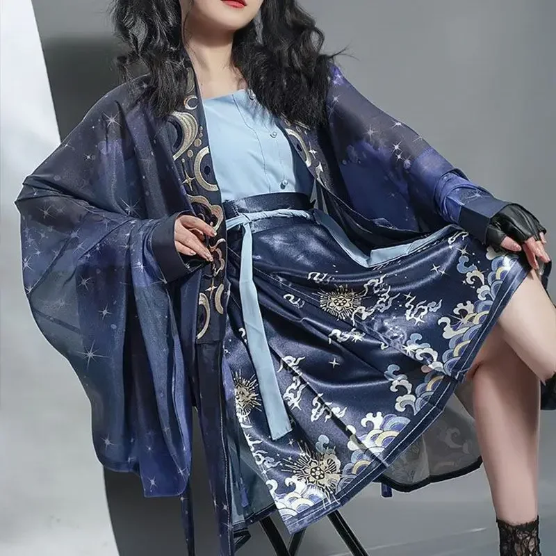 Chinese Style Improved Exquisite Printed Horse-face Skirt Women High Waist All-match Mini Horse-face Pleated Skirt Y2k Clothes