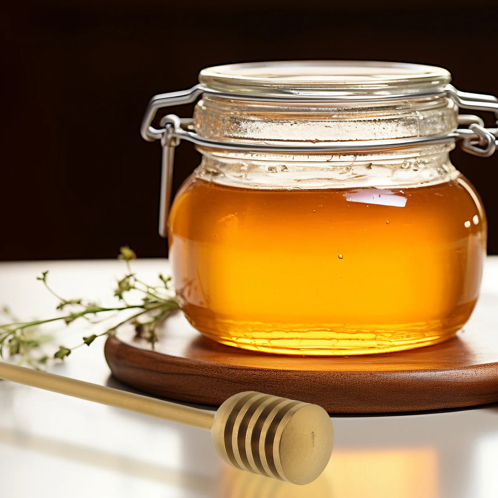 

Stainless Steel Stirring Rod Blender Spoons Jar Dipper Stick Kitchen Golden Mixing Sticks Reusable Honey Dipper Rods Honey