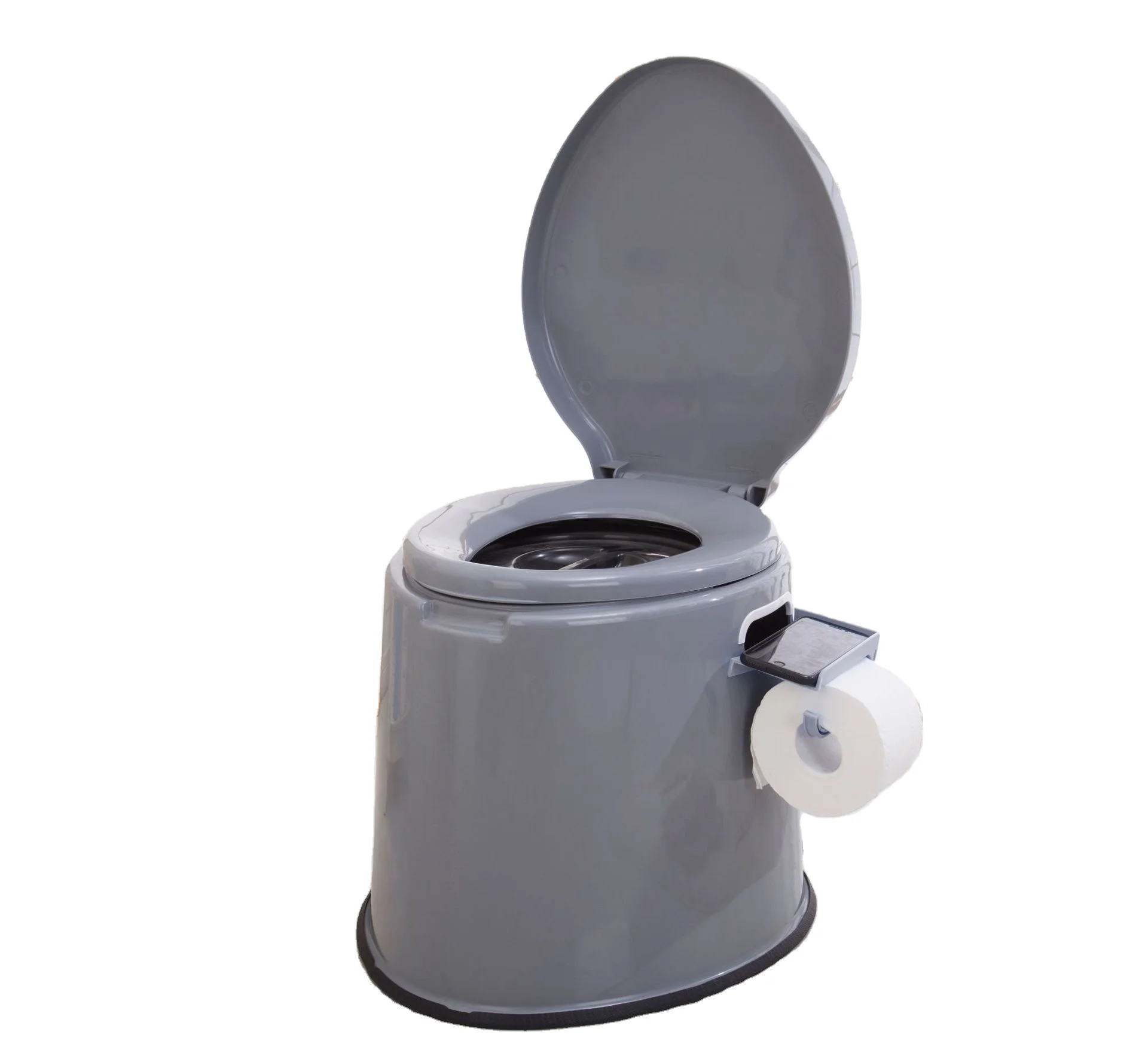 

Portable Camping Toilet Composting Potty Lugable Loo for Kids Adults with Removable Cellphone&Toilet Paper Holder
