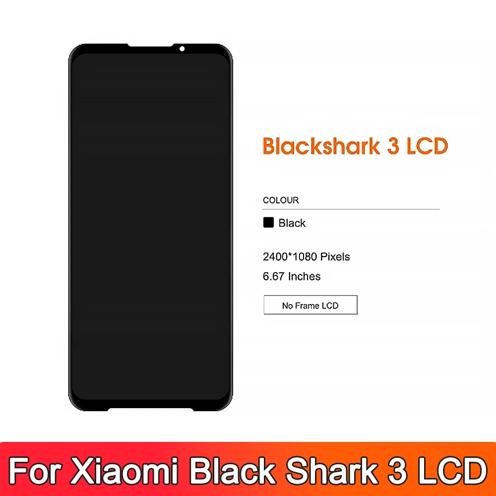 6.67'' Display For Xiaomi Black Shark 3 KLE-H0 KLE-A0 LCD Display Touch Screen Digitizer Assembly For Xiaomi BlackShark 3 LCD