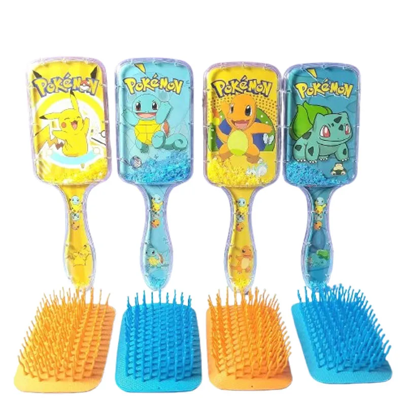 Pokemon Pikachu Rickety peine cojín de aire dibujos animados peine de pelo de cocodrilo masaje peine de bolsa de aire esponjoso