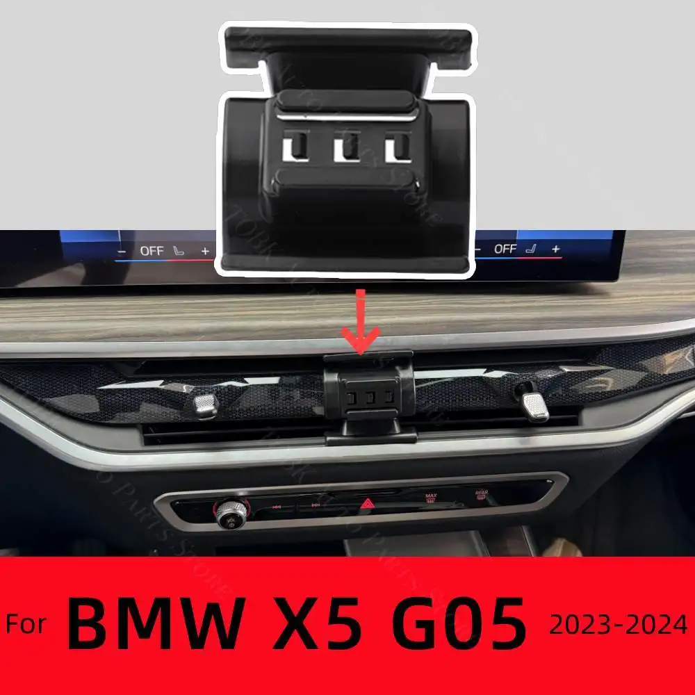 Car Phone Holder Base Special Mounts For BMW X5 G05 2023 2024 Anti-Slip 15W Wireless Charging Stand Cars Bracket Accessories