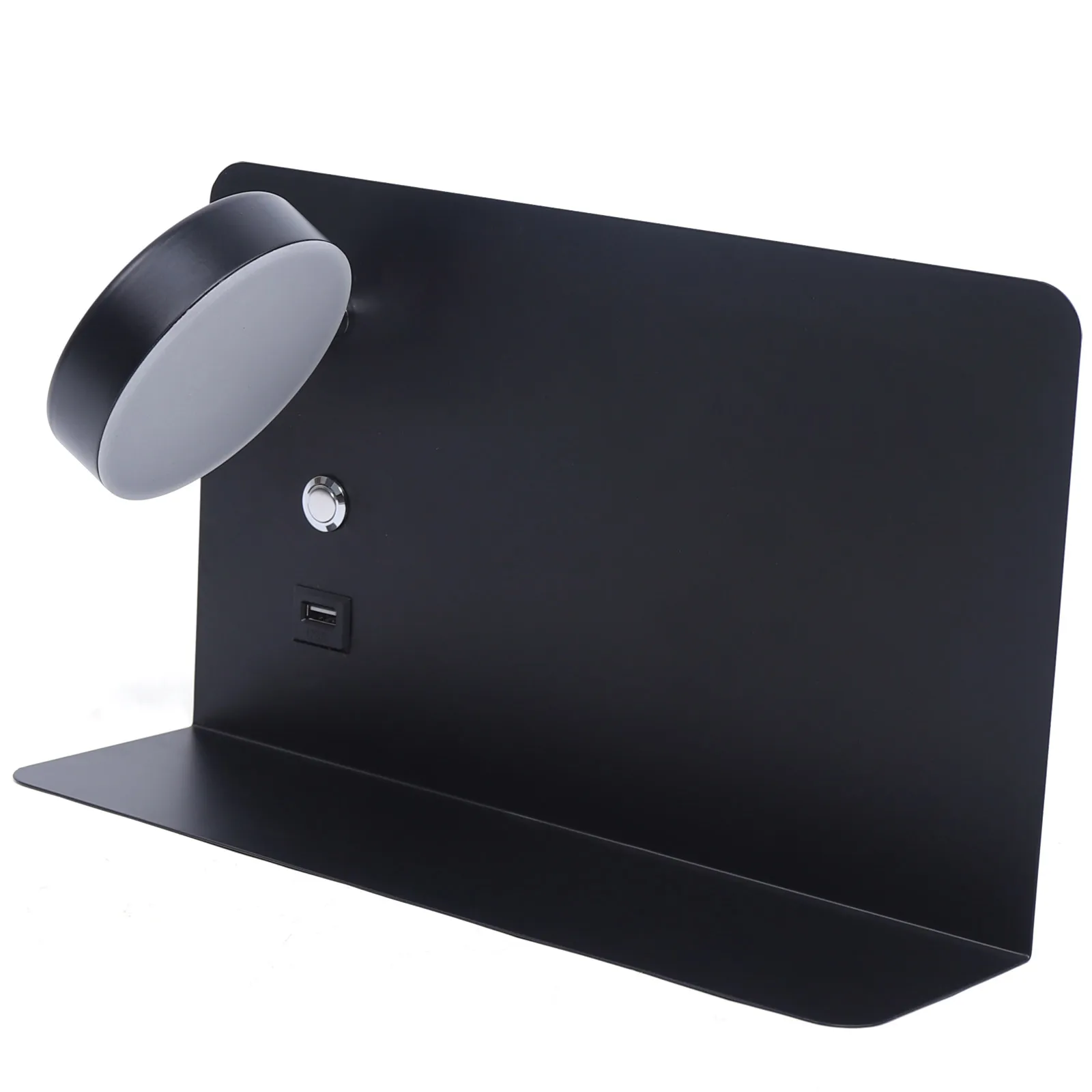 مصباح حائط 7 وات 110 ~ 240 فولت LED مصباح حائط أسود (يسار أفقي) 360 ° تصميم قابل للدوران قابل للتعديل 3 درجة حرارة اللون #5