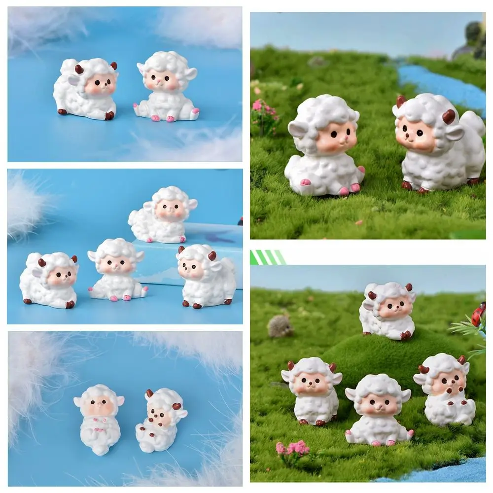 Cute Mini Animals Sheep Fairy Garden Figurines Miniatures Home Micro Miniatures Accessories Supply Handicrafts DIY Accessories