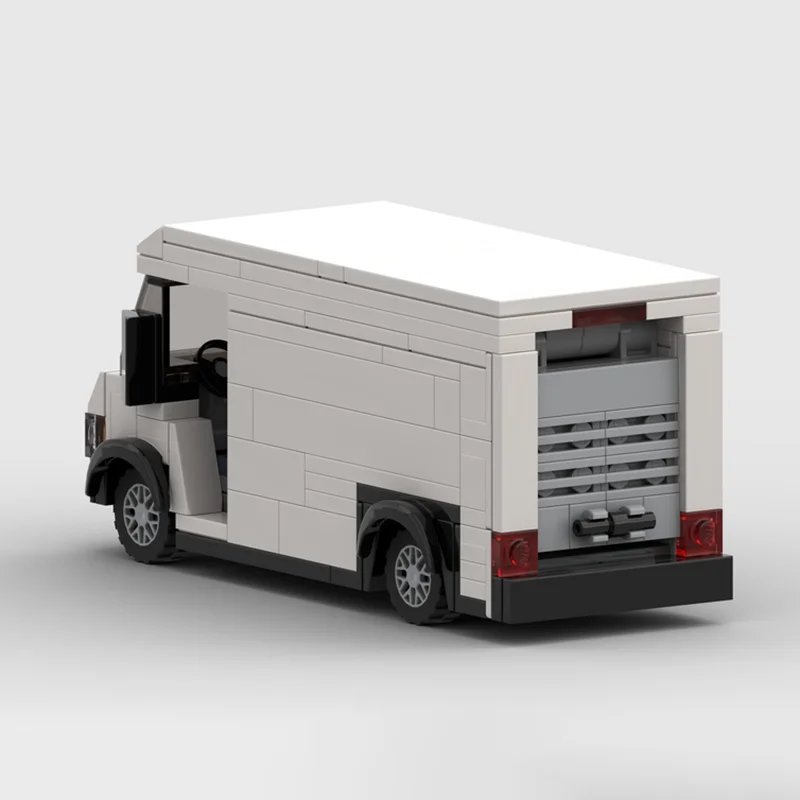 都市車両モデル Moc ビルディングレンガ モジュラーメール配達トラックモデル テクノロジーブロック クリスマス DIY おもちゃ 建設ギフト