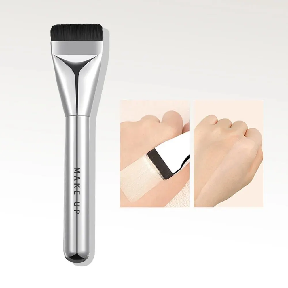 Cepillo de base de cabeza plana, cepillo ultrafino, cepillo de maquillaje de base Gecomo sin traza