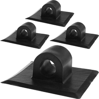 4pcs Kayak Motor Mount Durable PVC Bracket for Inflatable Boat Canoe Fishing Universal Engine Holder Lightweight Black