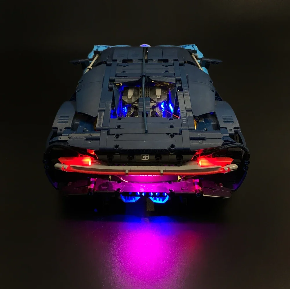 مجموعة إضاءة LED لـ LEGO 42083 Bugatti Chiron 20086 سباق السيارات اللبنات مصباح للزينة التحكم عن بعد (لا تشمل Lego #4