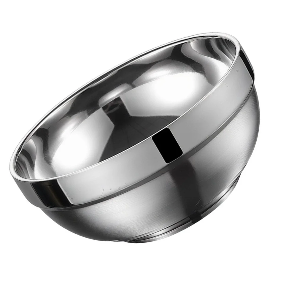 Stainless Steel Double Wall Soup Bowl Designed for Hot Food Containment with Reduced External Heat Transfer in Kitchen