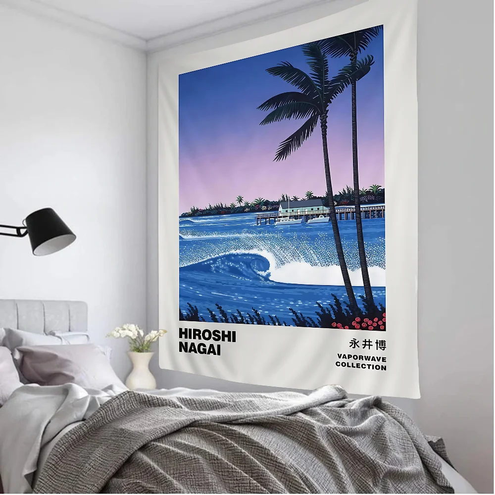 VIKAMA Summer Nagaihiro Steam Wave Art Tapestry Tokyo Pool G