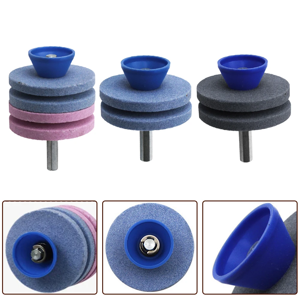 

1pc Sharpener Double-layer/Four-layer Lawn Mower Sharpener Grinding Wheel Whetstone Wear-resistant Industrial Grinding Head