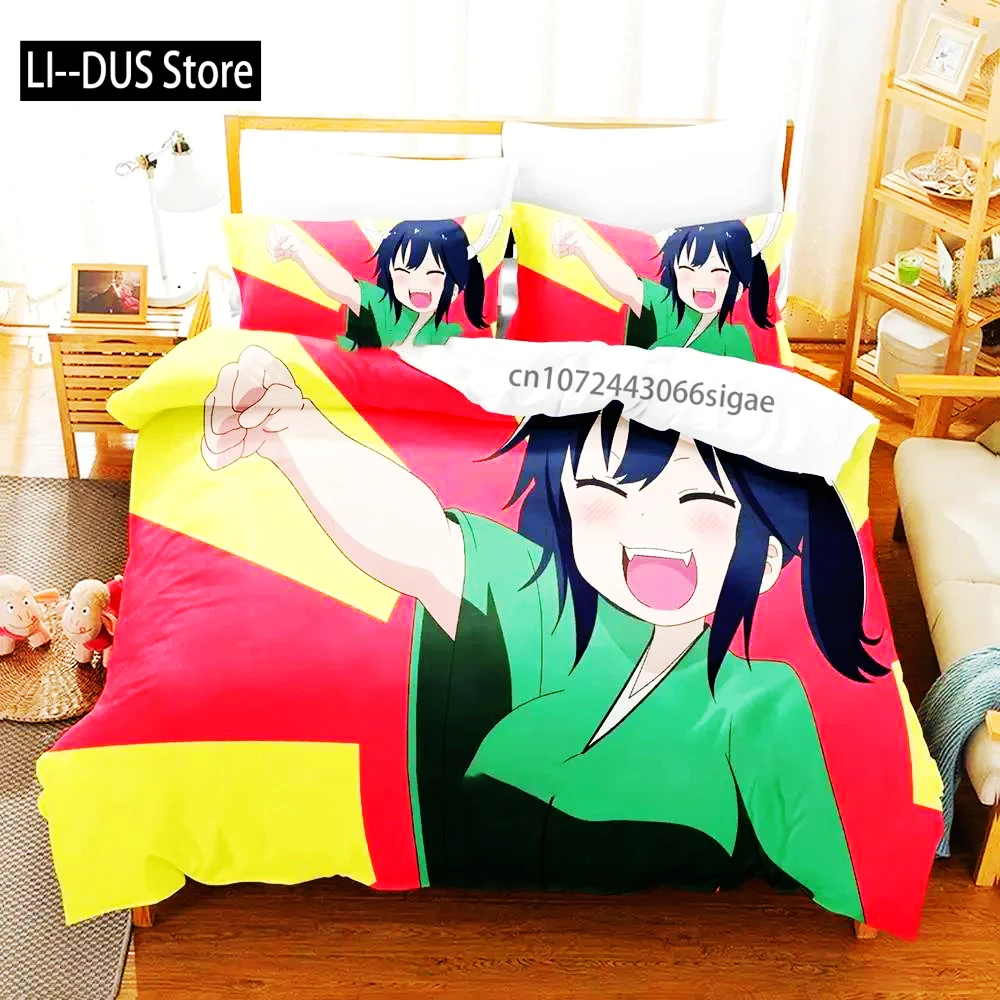

Miss Kobayashi's Dragon Maid Anime 3 Piece Set For Adult Boys Bedroom Kawaii Duvetcover Set For Girls Duvet Cover Bed Set