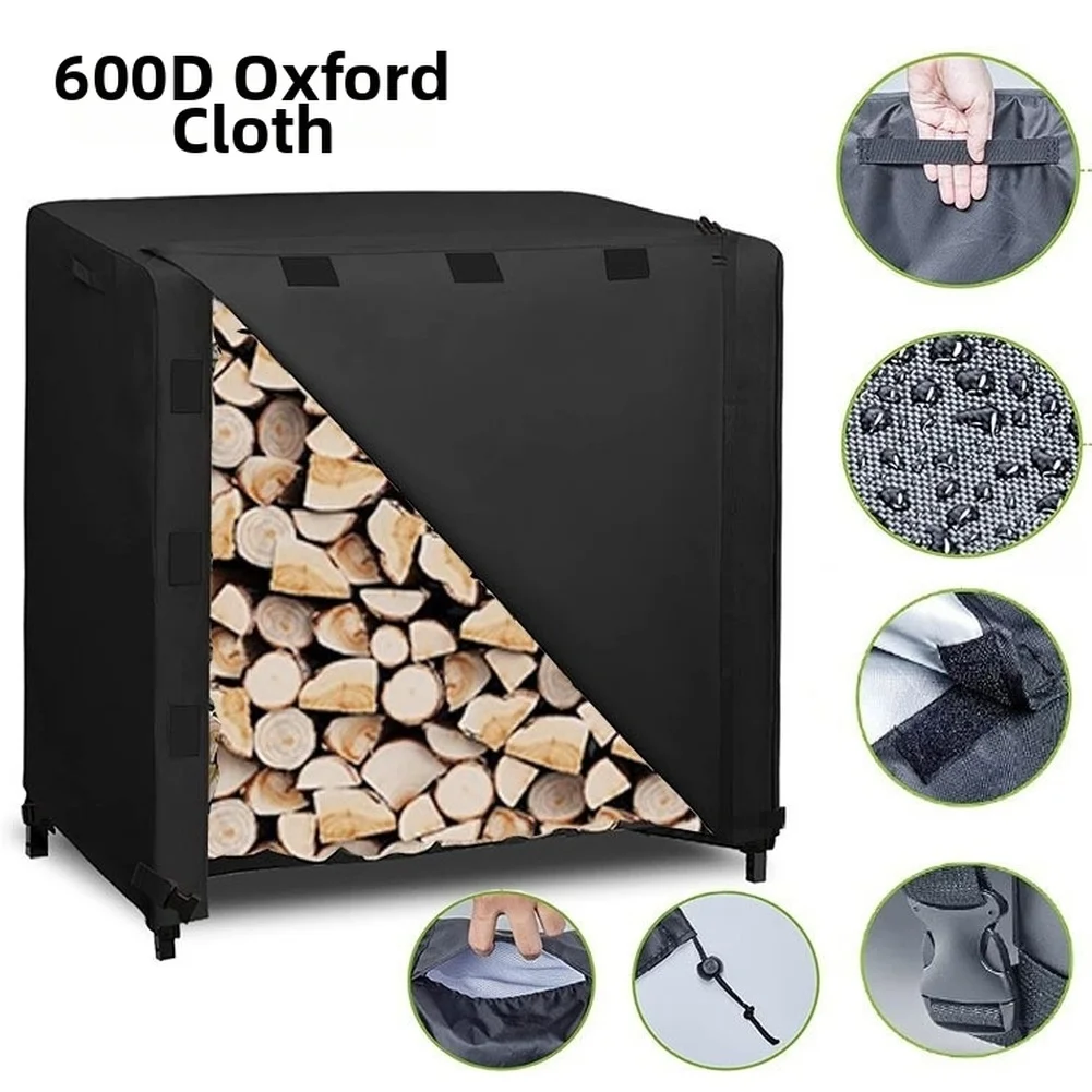 

Outdoor Firewood Cover Waterproof Fireplace Log Storage Dustproof Oxford Cloth Waterproof Rack Cloth For Fireplace Fire Pits