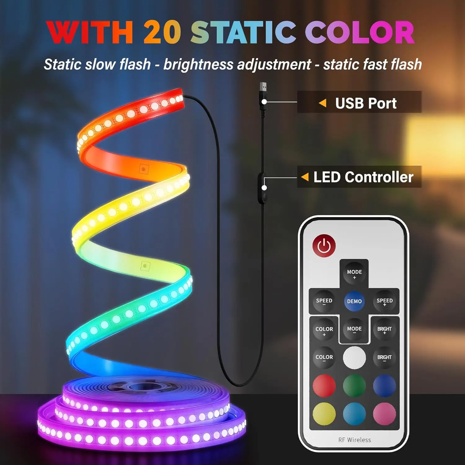 طاولة قهوة قابلة للرفع مقاس 40 بوصة مع مساحة تخزين مخفية وأضواء LED متعددة الألوان، طاولة خشبية مربعة حديثة مع 4 أرفف مفتوحة للمعيشة