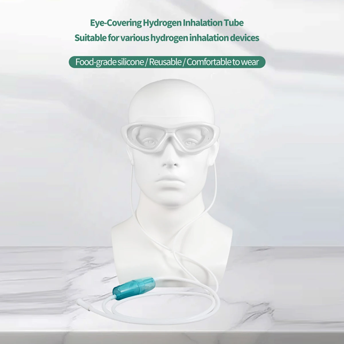 Low MOQ Silicone Suction Tube Hydrogen Eye Mask Suitable for All Types of Hydrogen Inhalation Devices