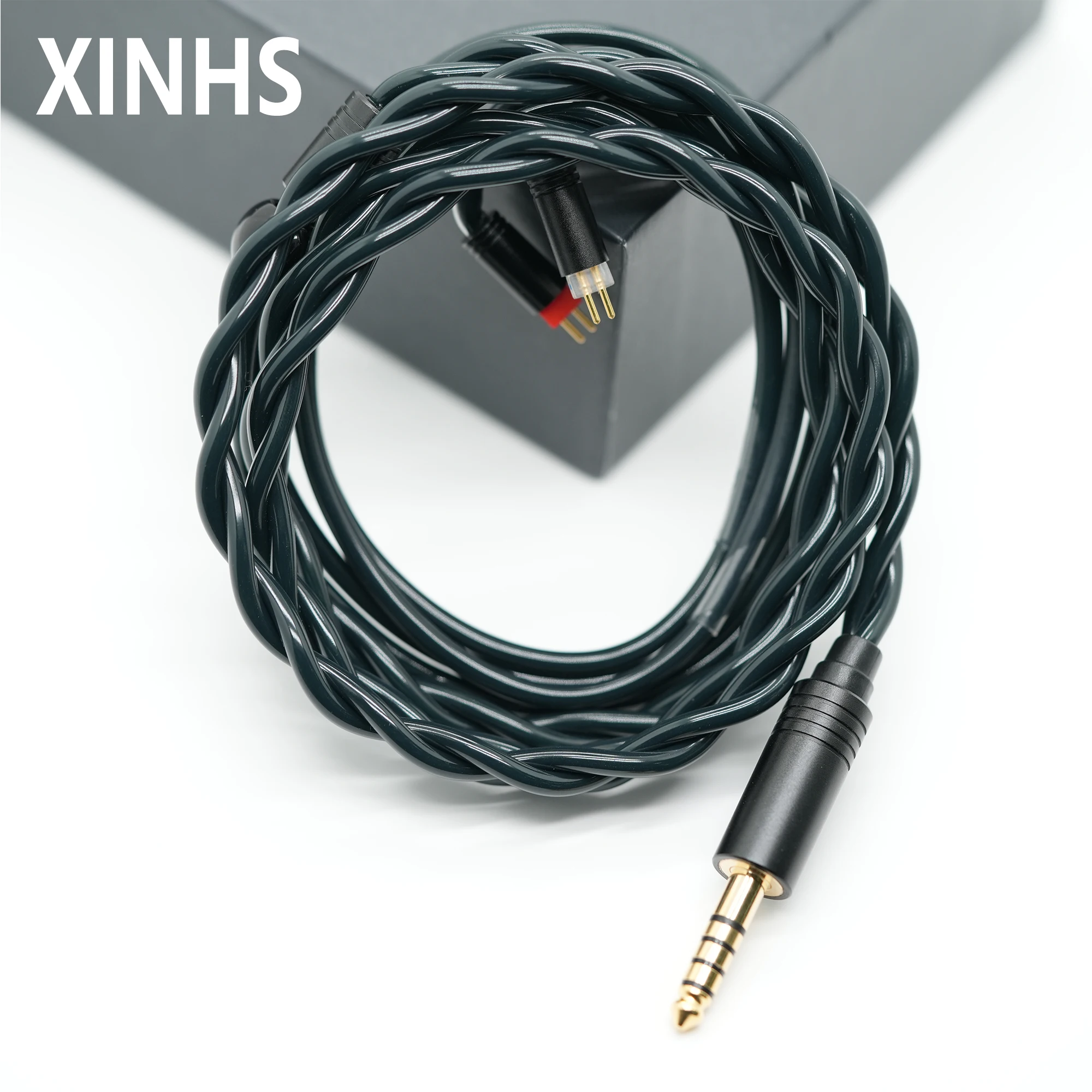 XINHS-2 S88 Core Azul Escuro Prata Cobre Coaxial Leeds Estrutura Cabo de fone de ouvido atualizado
