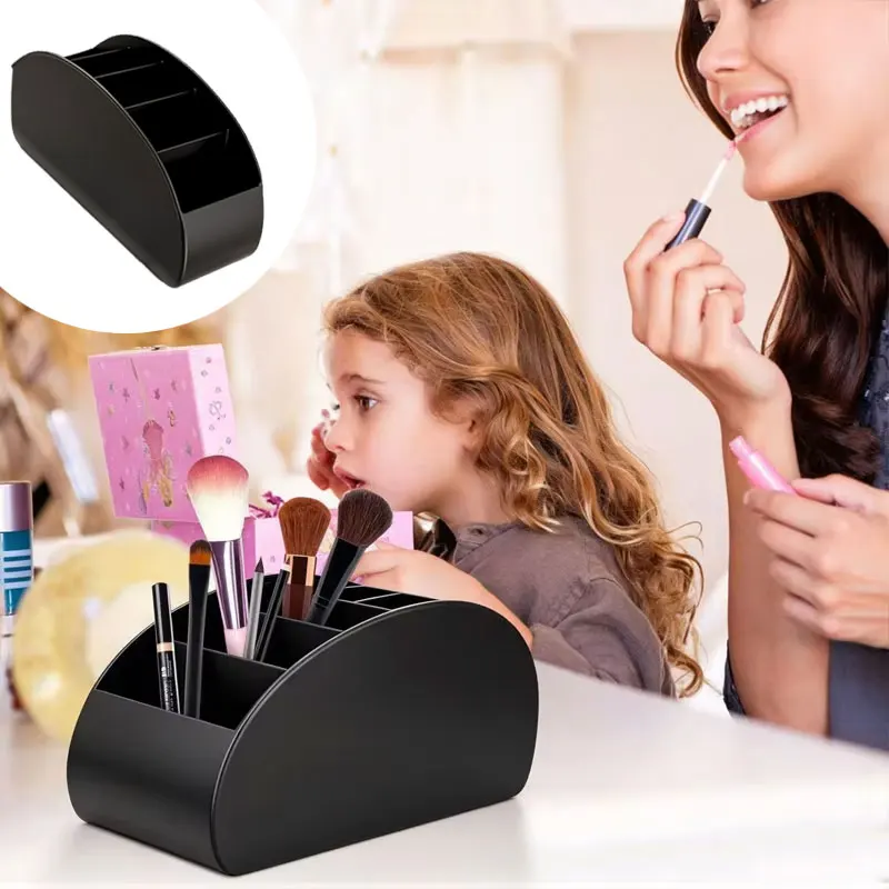 All-in-One TV Remote Control Holder Nightstand Desktop Player Remote Caddy Storage Box Organizer For Makeup Brush Pen Table