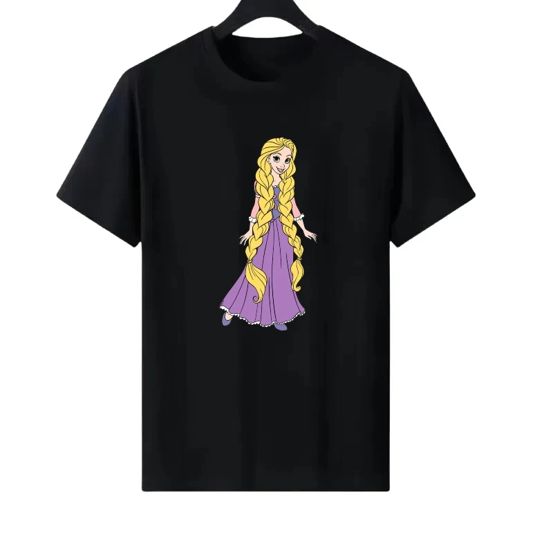 

Disney Princess Pattern Woman Casual Summer Round Neck Parent-child Clothing Tops Ladies Cheap Short Sleeves T-Shirt Sweatshirts