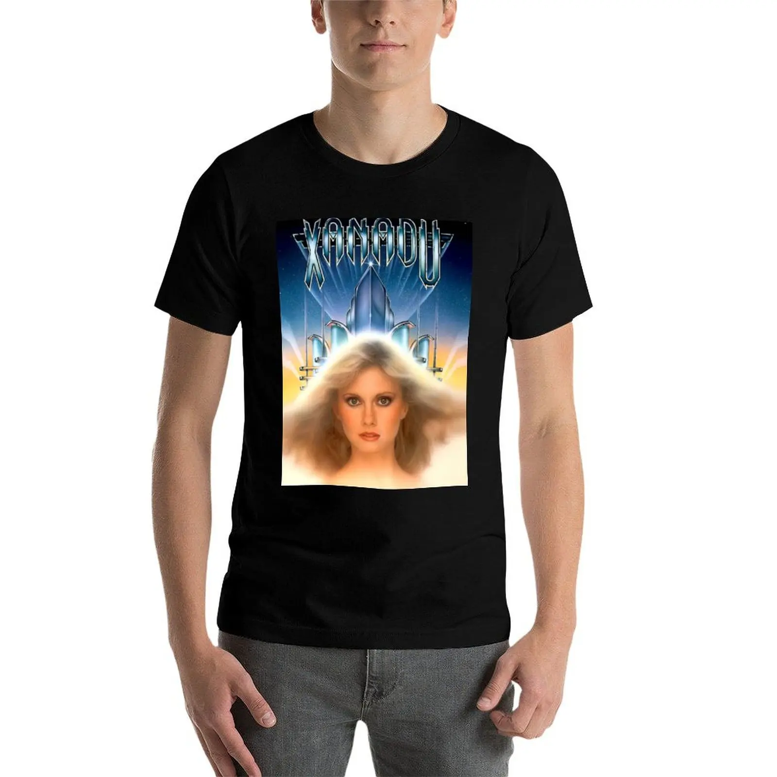 

Xanadu Movie Poster - Olivia Newton-John - Gene Kelly T-Shirt man t shirt graphic men t shirt cotton 100% T-Shirt