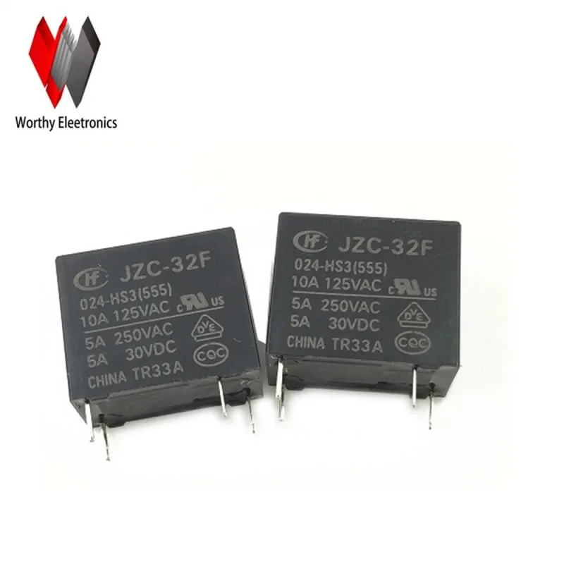 

Free shiping wholesale 10pcs/lot relay JZC-32F-024-HS3