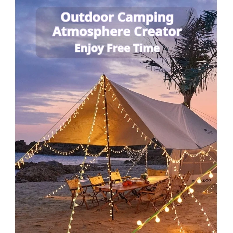 Led Star Fairy Light Strings Outdoor Ambient Festive Lights Battery Powered Perfect For Camping Night Markets Street Stall