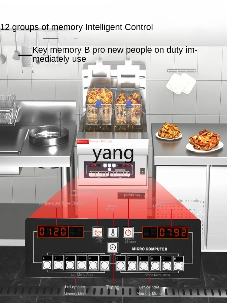 LH  Vertical Lifting Deep Frying Pan Commercial Electric Fryer Automatic Temperature Control