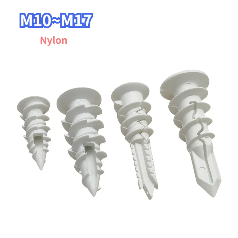 50/100Pcs Drilling Drywall Anchor Expansion Screw for Plasterboard Gypsum Hollow Cavity Wall Aircraft Plug Plastic Nylon