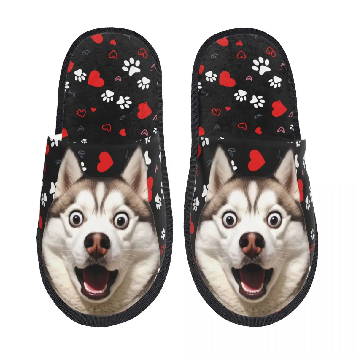 

Тапочки-мемы с индивидуальным дизайном (собаки, кошки) из мягкой пены с эффектом памяти для женщин, любителей животных, уютные, теплые, нескользящие