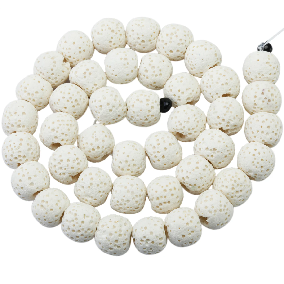

TUMBEELLUWA 10mm Lava Rock Round Loose Spacer Beads For Making Jewelry DIY Necklace Bracelet Accessories 14inch