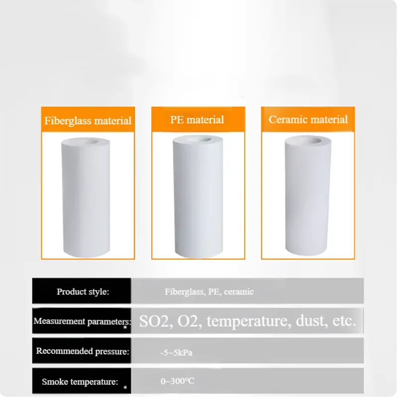 Flue gas filter element PE material glass fiber filter element online flue gas monitor gas filter element sampler filter element