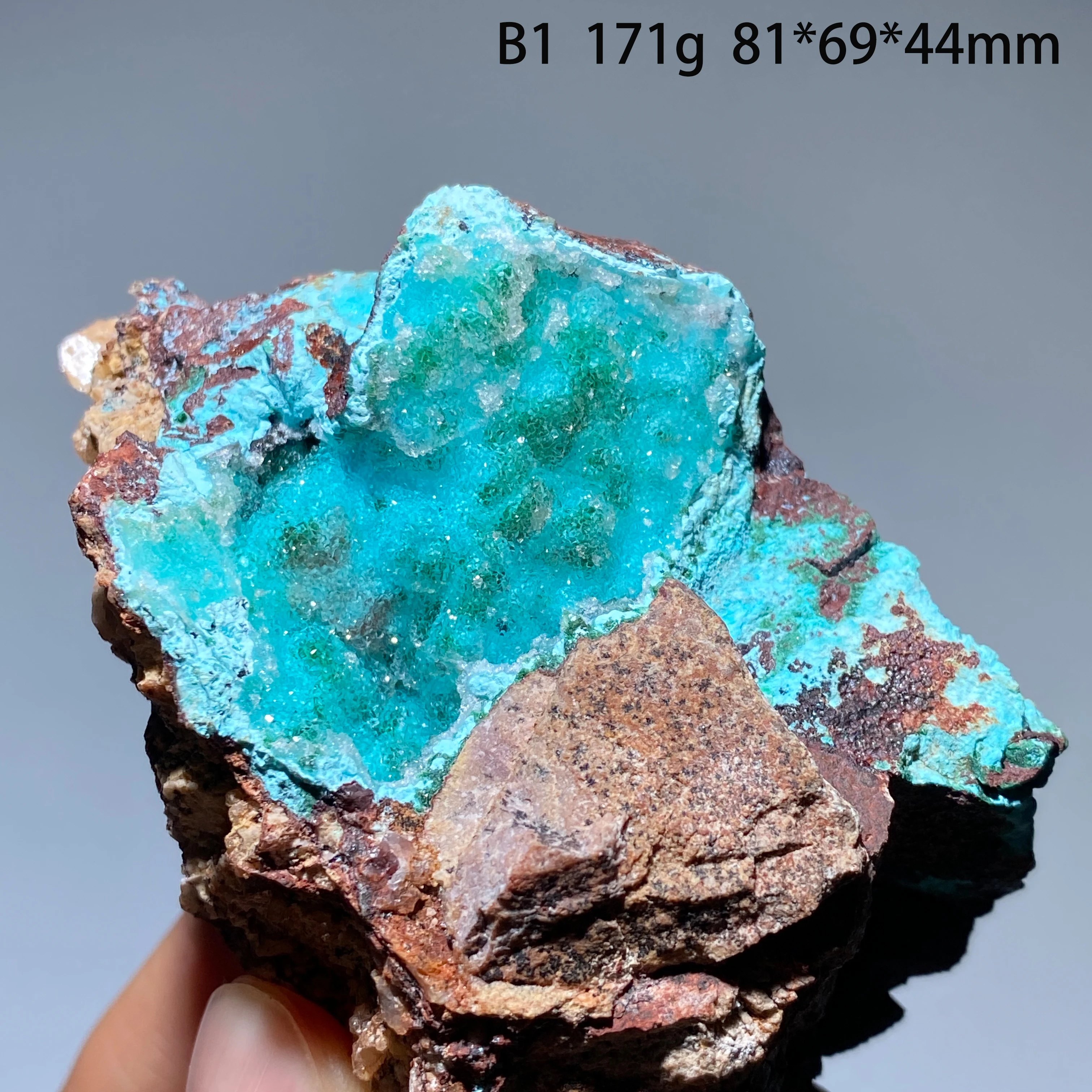Natural Congo Hemimorphite Sky‑Blue Quartz Crystal Raw Mineral Specimen Teaching Collection Healing Stone Home Desk Decor Gift