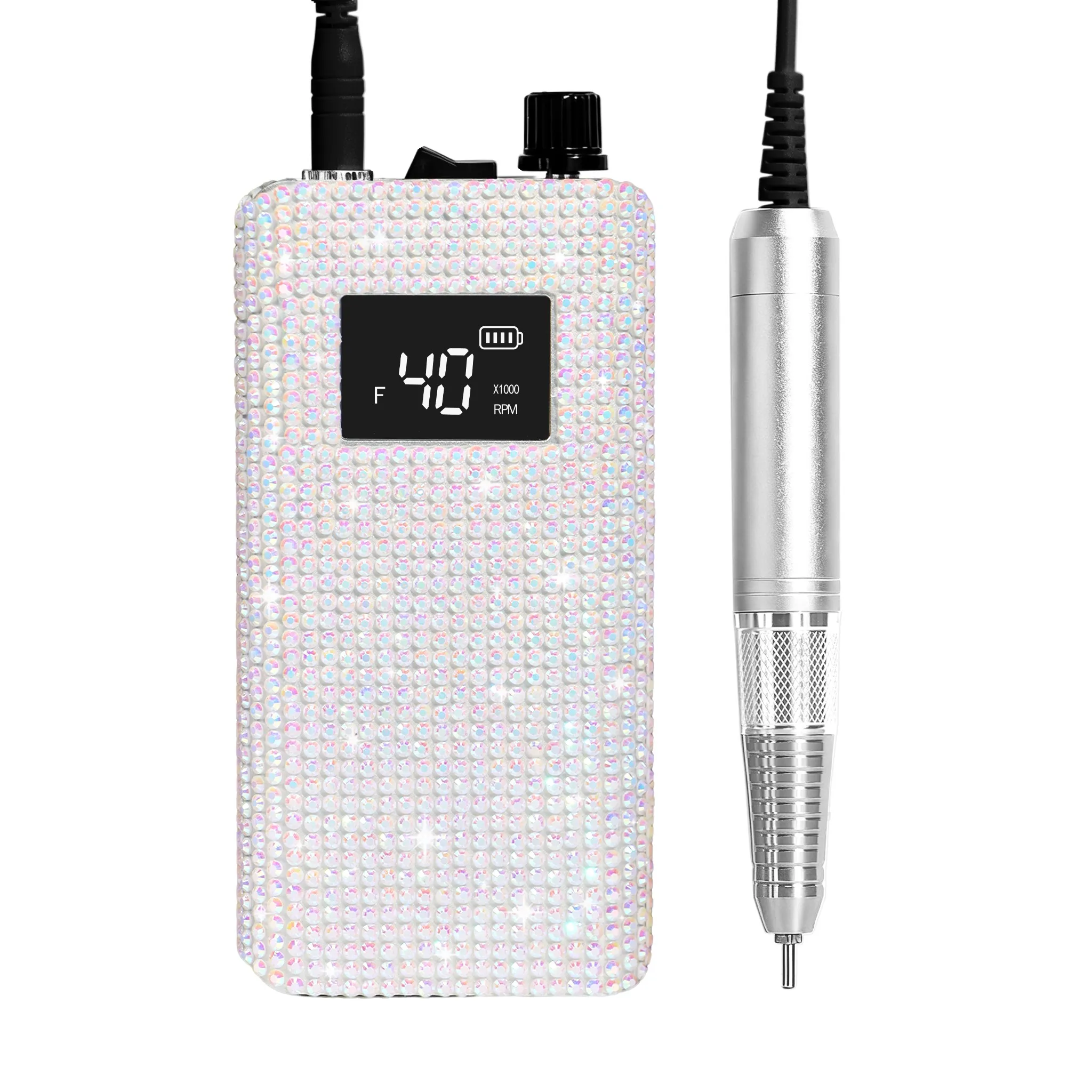 New Diamond Professional Portable Nail Polisher 40000RPM Rechargeable Electric Manicure Strong Coreless Nail Drill Machine