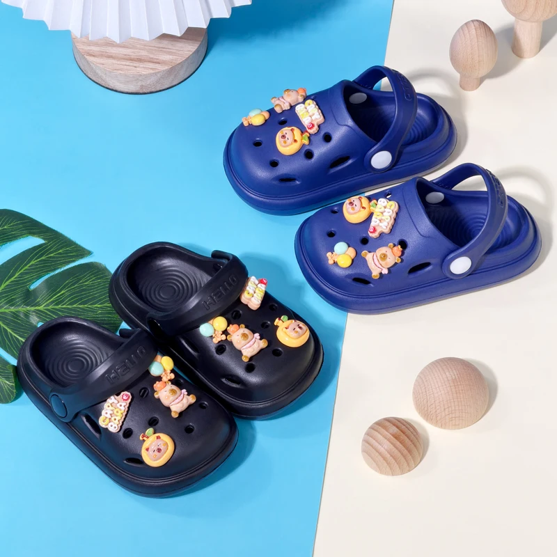 Cute Capybara Children's EVA Garden Shoes Summer Anti-slip Waterproof Breathable Boys and Girls Outdoor Slippers Beach Sandals - view 3