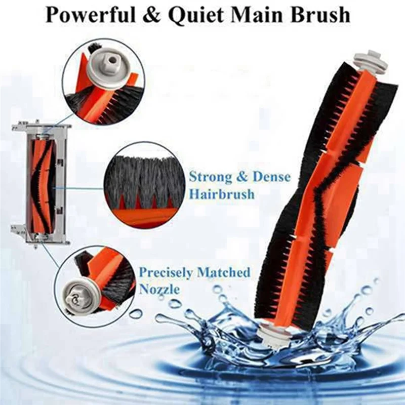 ABVI-For Dreame F9 Mijia 1C 2C 1T STYTJ01ZHM فرشاة جانبية رئيسية ممسحة قماش فلتر Hepa أجزاء تنظيف فعالة للمكنسة الكهربائية