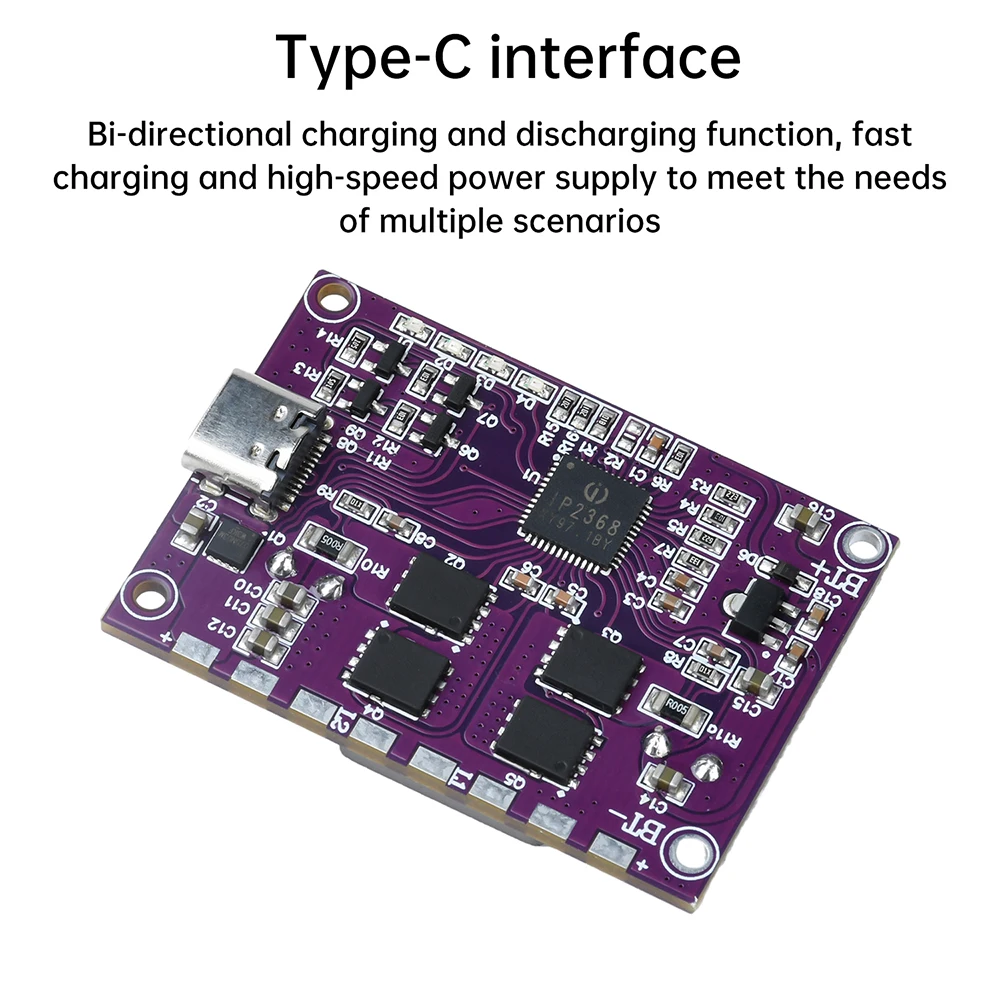 3S 12.6V Bidirectional High Power Fast Charging Module Power Bank Kit 100W Buck-Boost Fast Charging Module Type C Interface