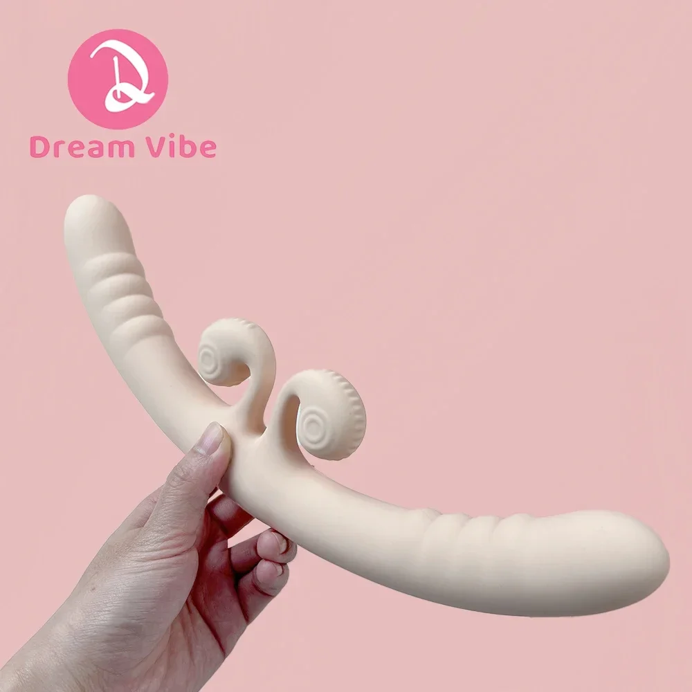Double Dildo Vibrator 10 Vibration Modes Anal Massager For Women_voghion.com