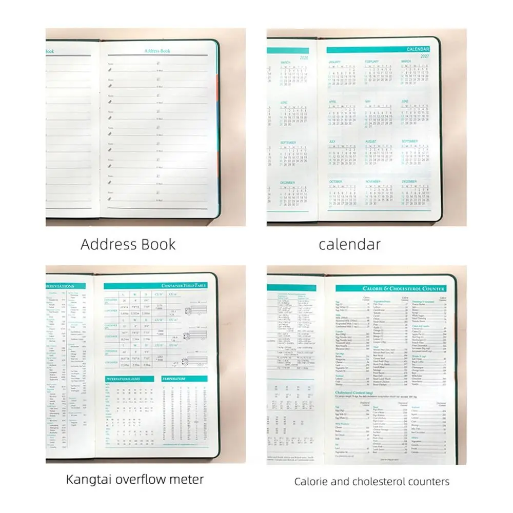 Gift 2026 Daily Planner A5 Size Leather Notebook 365 Schedule Book Office