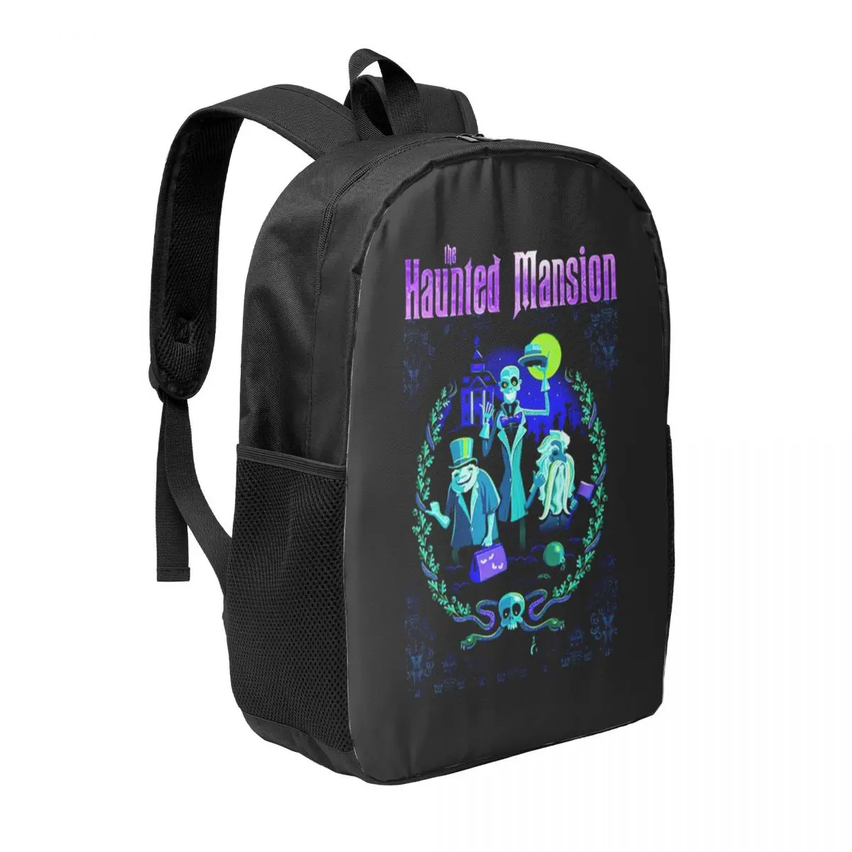 Custom Haunted Mansion Backpacks for Girls Boys Haunted House College School Travel Bags Men Women Bookbag Fits 15 Inch Laptop