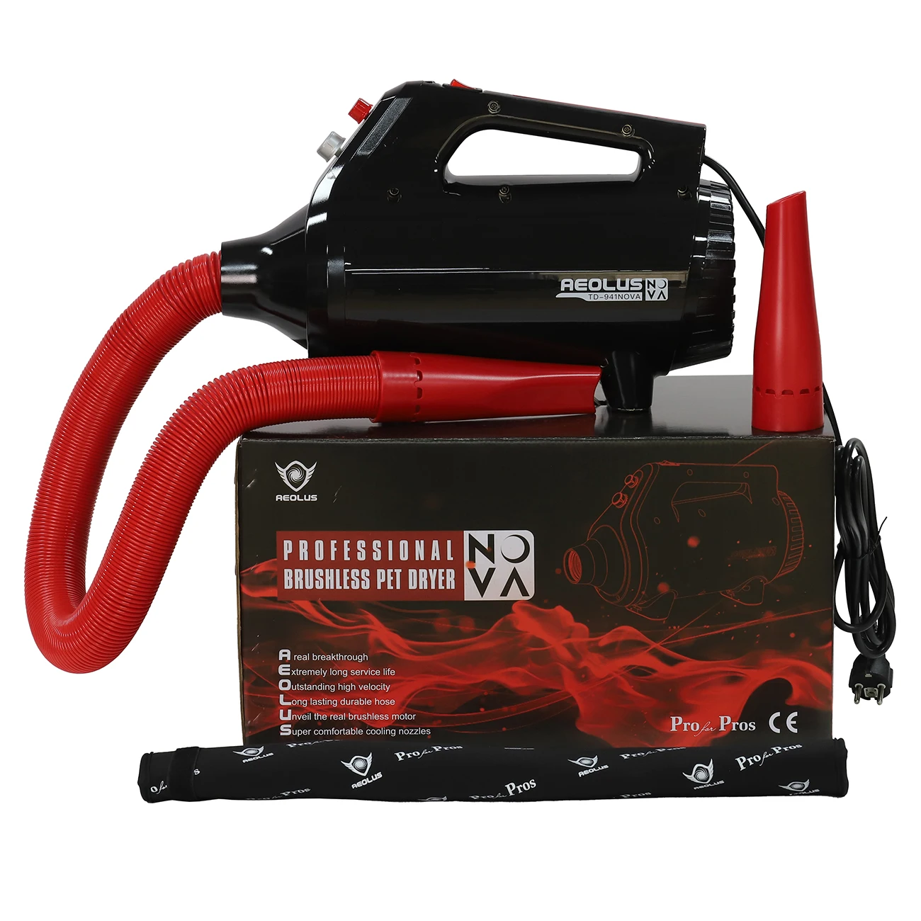 2026 TD-941NOVA Brushless Motor Pet Blower Low Wind Speed + High Heat Pet Grooming Hair Dryer
