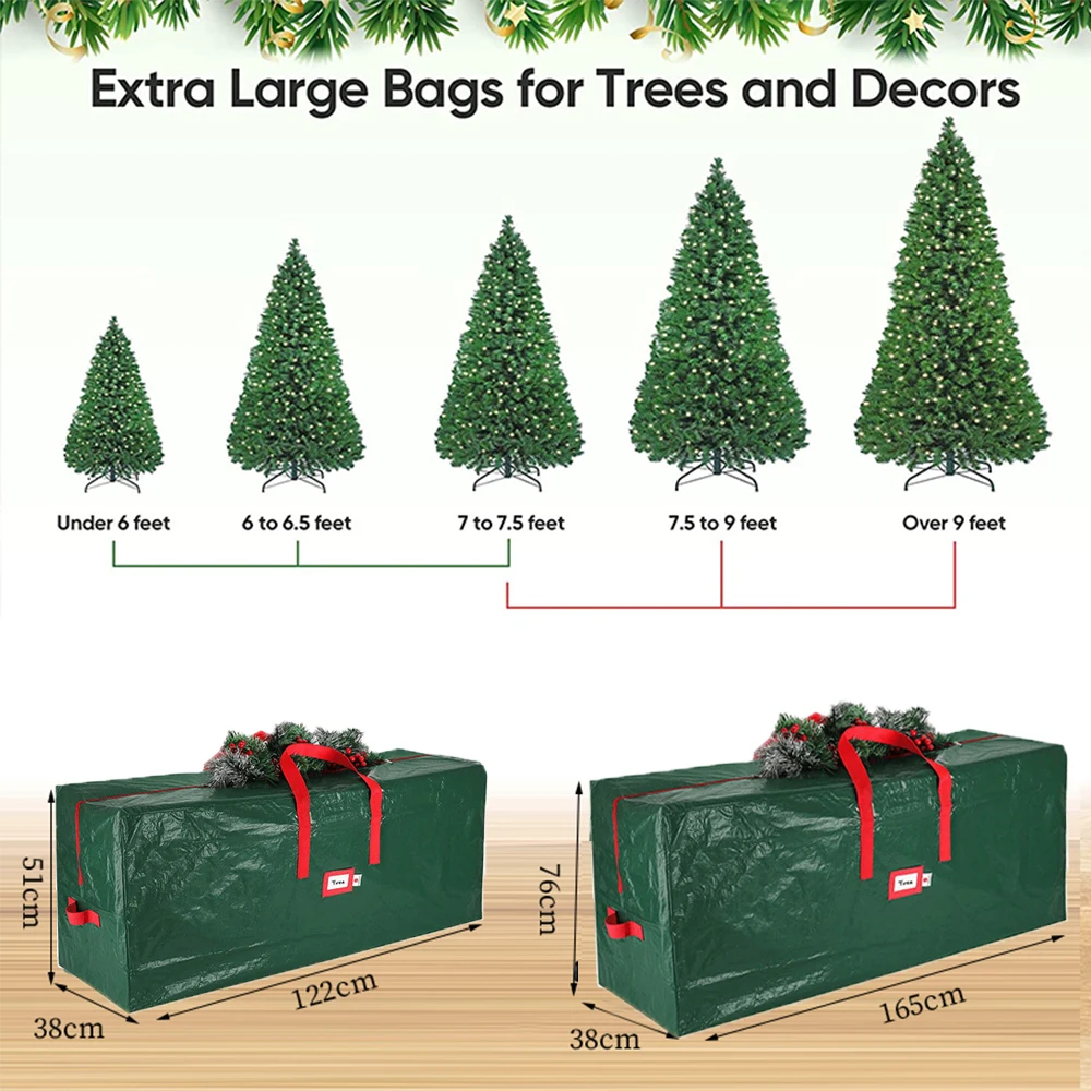 Christmas Tree Storage Bags Organizer Bags Waterproof Christmas Tree Storage Bag Insect Resistant Christmas Day Dust-Storage Bag