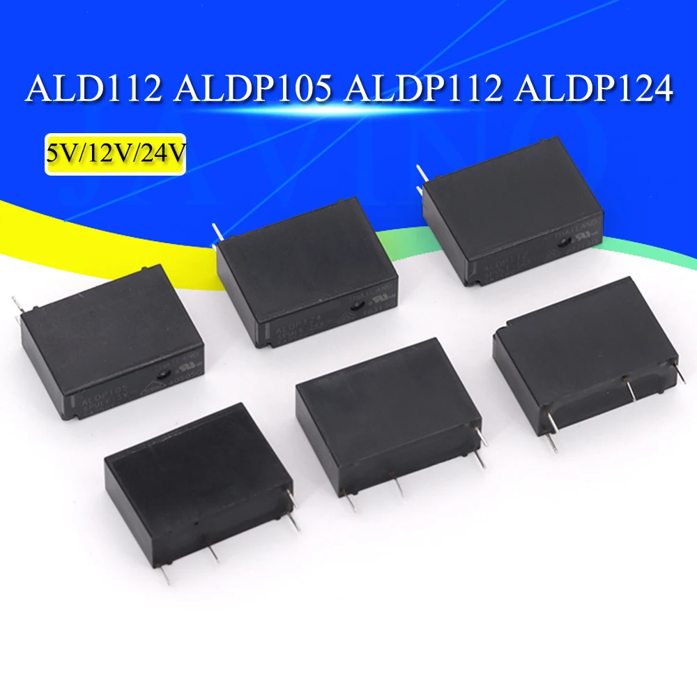 2PCS 5A Relay ALDP105 ALDP112 ALDP124 ALDP112 5V 12V 24V 5A 250V 4PIN a group of normally open ALD112 12V 3A