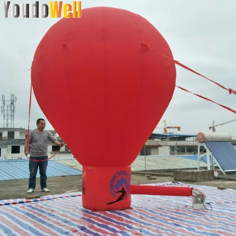 Globo de aire caliente inflable personalizado, globo de tierra publicitario colorido gigante