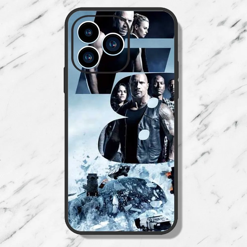 F-Fast and Furious Movie Phone Case For iPhone 11 12 13 14 15 Mini Pro Max Plus 8 xr xs Black Shell