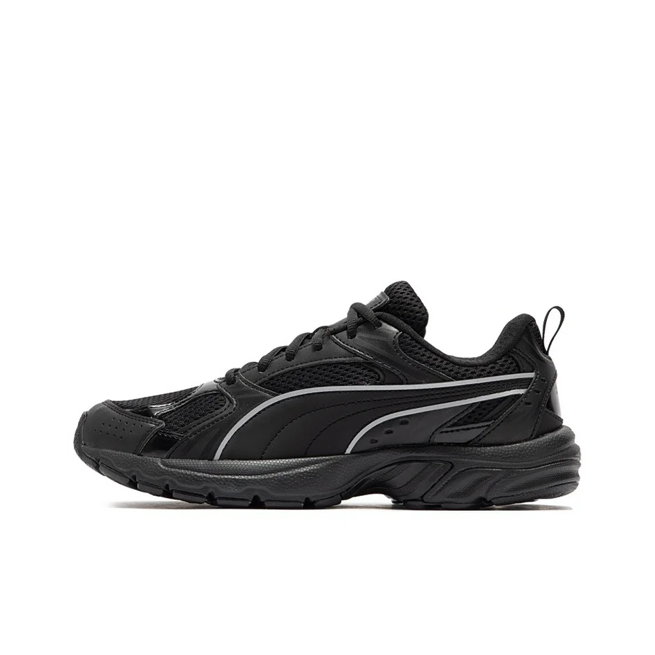 PUMA Milenio Abrasion Resistant Breathable Low top Casual City Commuting Running Shoes Unisex Black 390002-03