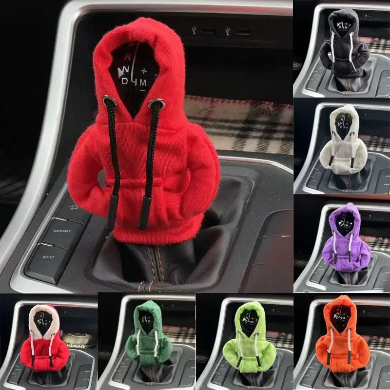 Universal Car Gear Shift Hoodie Cover-Decorative Shift Cover Gear Handle for Manual & Automatic Transmission Interior Accessory