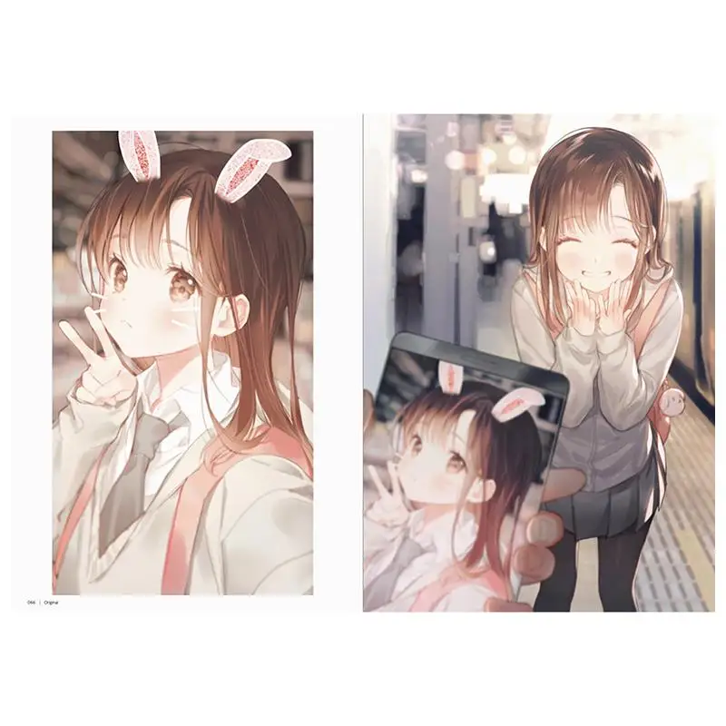 Gomzi‌ Artwork Illustration Collection Art Book Ethereal Original Japanese English Edition Healing Style Girl Anime Book